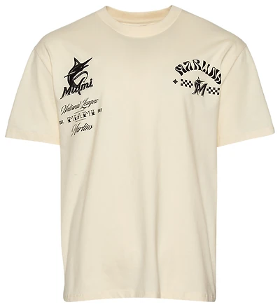 Pro Standard Marlins Wavy Drop Shoulder FC T-Shirt - Men's