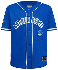 Pro Standard Golden State Warriors Classic Mesh Button Shirt - Boys' Grade School