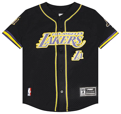 Pro Standard Los Angeles Lakers Classic Mesh Button Shirt - Boys' Grade School