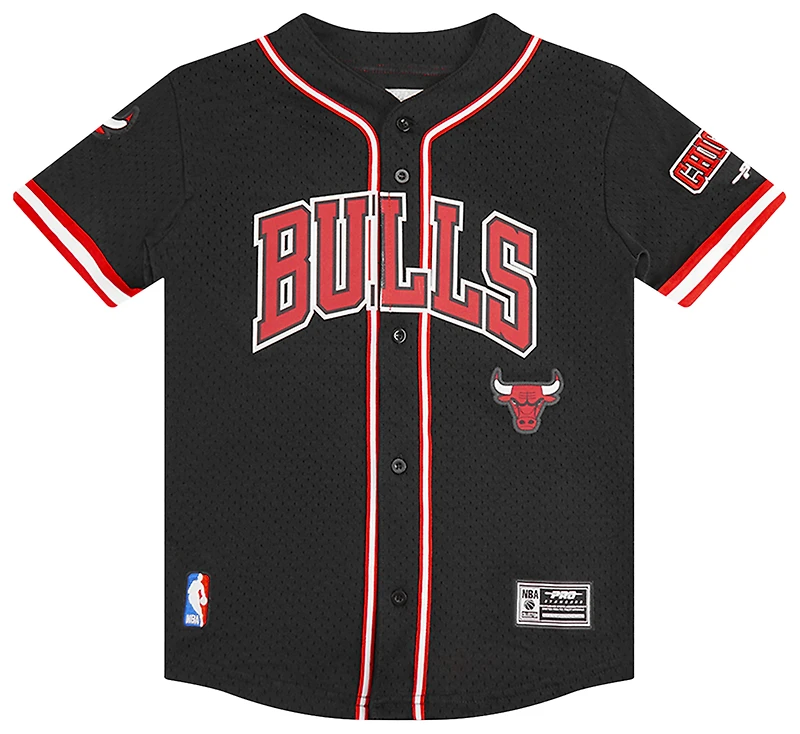 Pro Standard Chicago Bulls Classic Mesh Button Down Shirt - Boys' Grade School