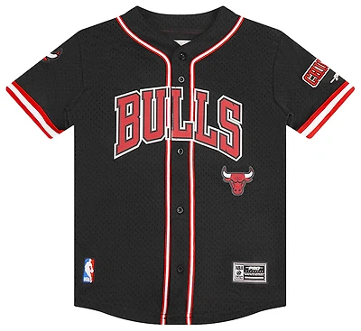 Pro Standard Chicago Bulls Classic Mesh Button Down Shirt - Boys' Grade School