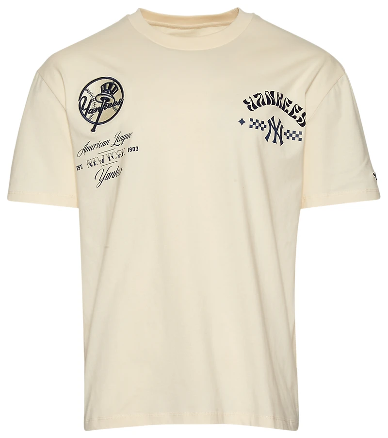 Pro Standard Yankees Wavy Drop Shoulder FC T-Shirt - Men's