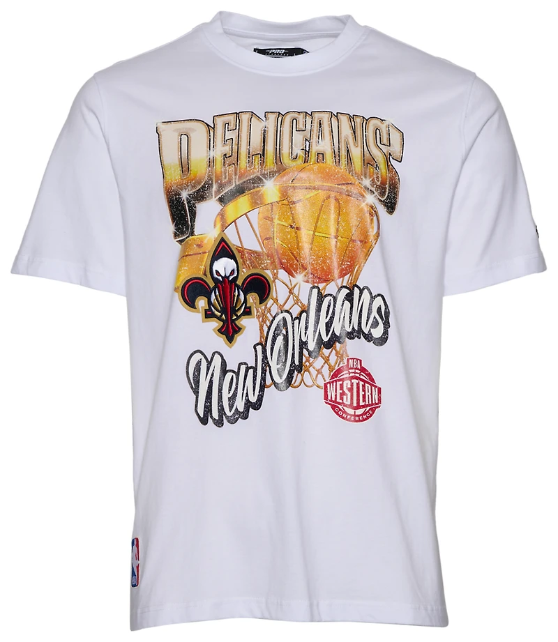 Pro Standard Pelicans Gold Hoops Short Sleeve Flex T-Shirt - Men's