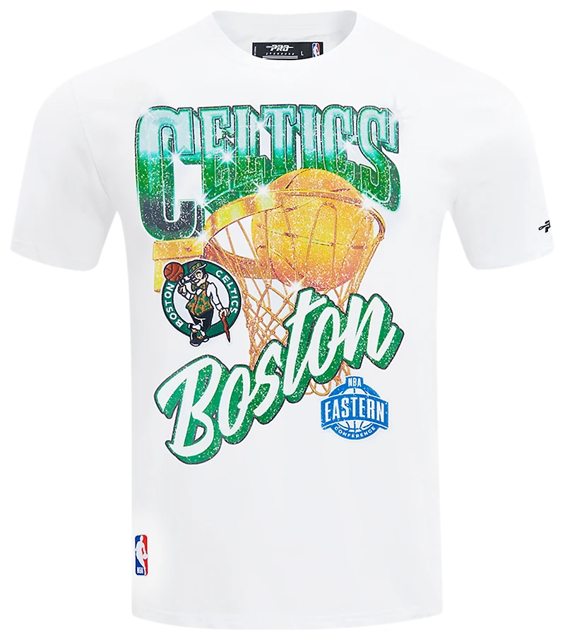 Pro Standard Celtics Gold Hoops Short Sleeve Flex T-Shirt - Men's