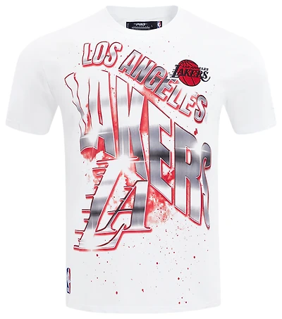 Pro Standard Lakers Red Chrome FC SS Flex T-Shirt - Men's
