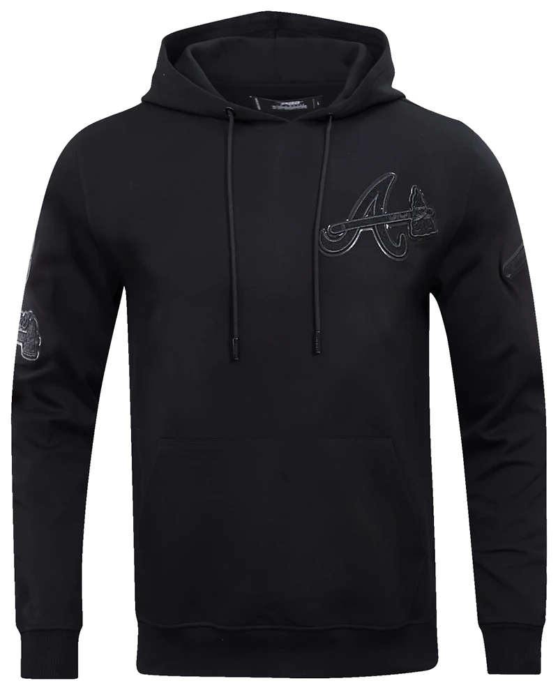 Pro Standard BRAVES TRIPLE BLACK DK PO HOODIE - Men's