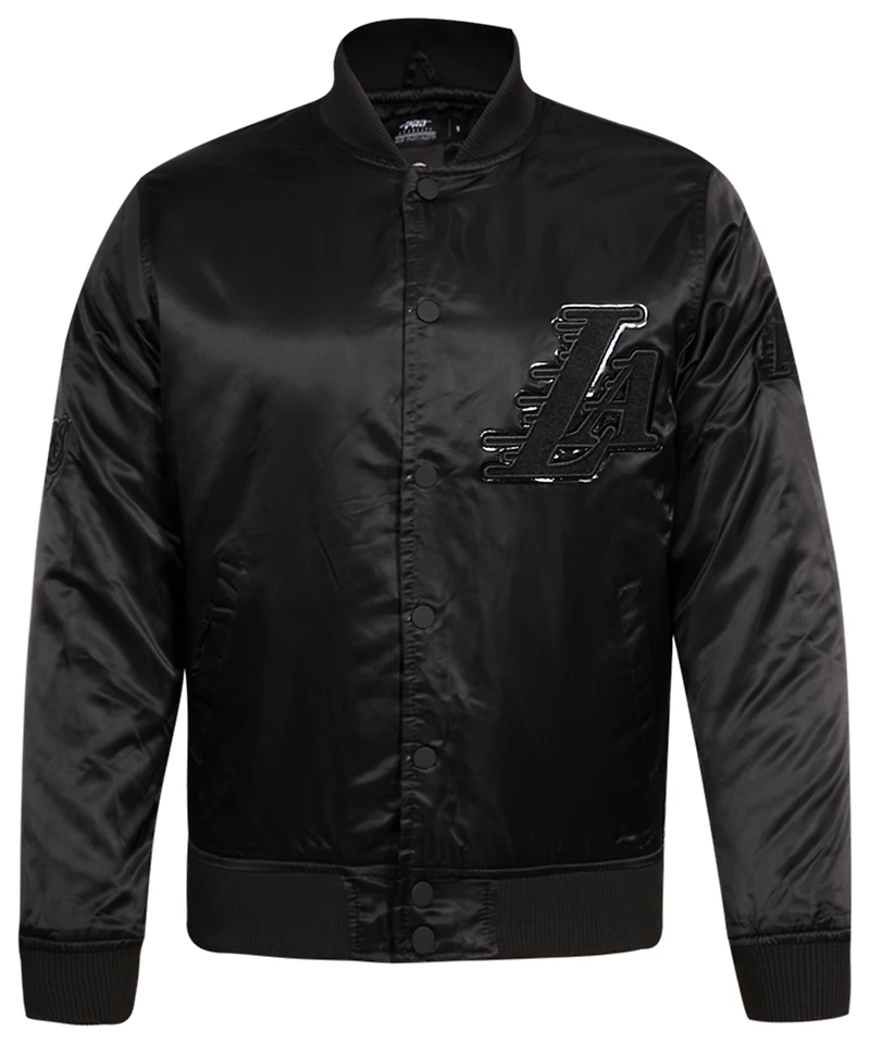 Pro Standard Lakers Big Logo Satin Jacket - Men's