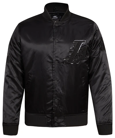 Pro Standard Lakers Big Logo Satin Jacket - Men's