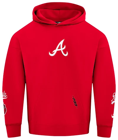 Pro Standard Braves Living Large Drop Shoulder PO Hoodie - Men's