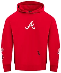 Pro Standard Braves Living Large Drop Shoulder PO Hoodie - Men's