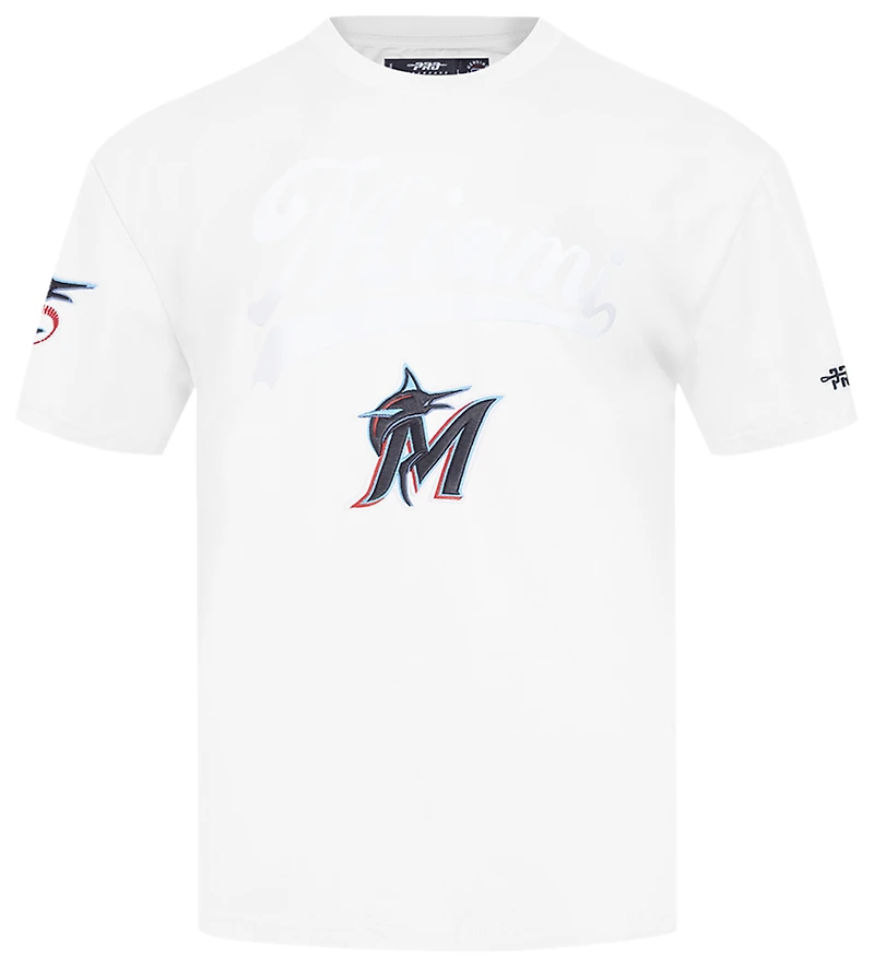 Pro Standard Marlins Living Large CJ Drop Shoulder T-Shirt - Men's