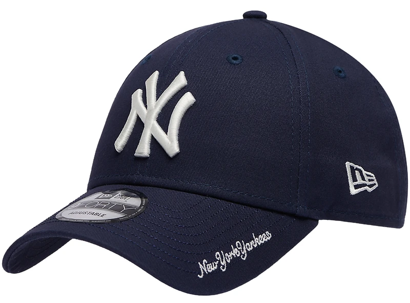 New Era Yankees Visor Script 9FORTY Cap - Men's