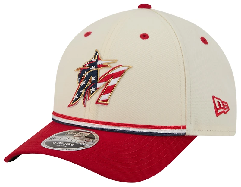 New Era Marlins MLB26 July 4 940MC Cap - Men's