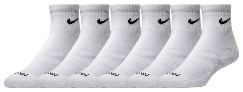 Nike 6 Pack Dri-FIT Plus Quarter Socks - Men's