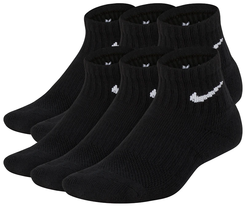 Nike 6 Pack Cushioned Quarter Socks - Boys' Grade School
