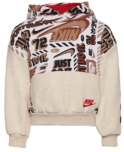 Nike All Over Print Fleece Hoodie - Boys' Preschool