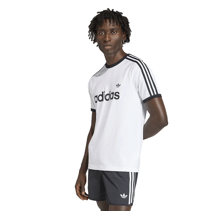 adidas T-shirt à bords contrastants moulant 3-Stripes - Pour hommes