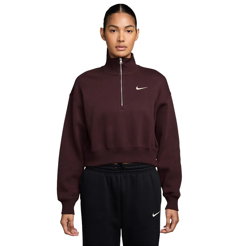 Nike Style Fleece Crop Quarter-Zip - Women's