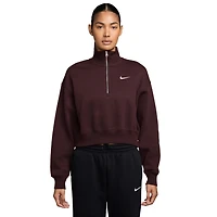 Nike Style Fleece Crop Quarter-Zip  - Women's