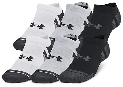 Under Armour Perf Tech 6 Pack No Show Socks - Men's