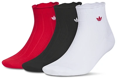 adidas Paquet de 3 paires chaussettes courtes à volants Originals - Adulte