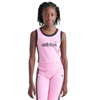 adidas 3 Stripe Tank - Girls' Grade School