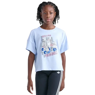 adidas Ruff Socks Skate T-Shirt - Girls' Grade School