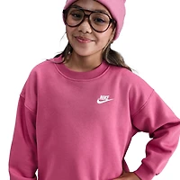 Nike NSW Oversized Club Fleece Crew - Girls' Grade School