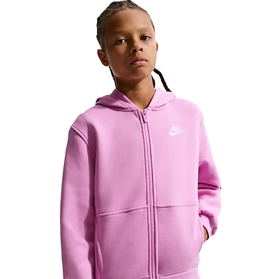 Nike NSW Club Fleece Full-Zip LBR Hoodie - Boys' Grade School