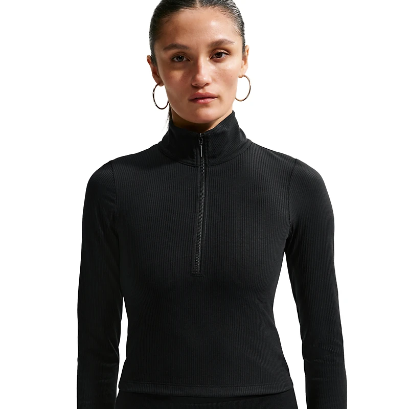 Nike NSW Chill Knit Rib Quarter-Zip LS Top - Women's