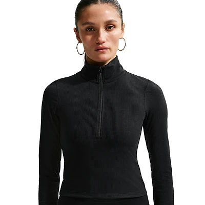 Nike NSW Chill Knit Rib Quarter-Zip LS Top - Women's