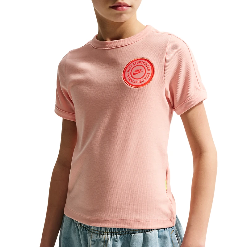 Nike NSW Short Sleeve Rip Top - Girls' Grade School