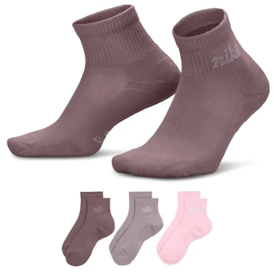 Nike Script Ankle Socks 3 Pack - Women's