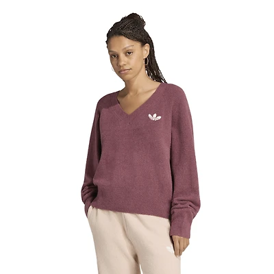 adidas Originals Essentials Knit V-Neck Sweatshirt - Women's