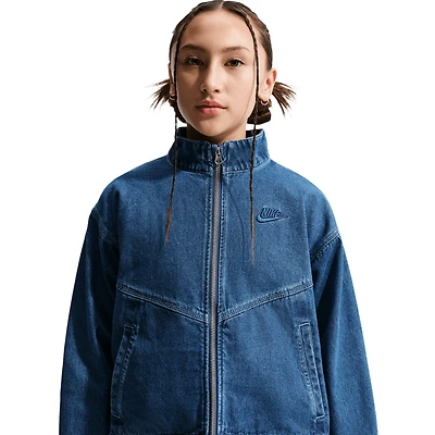 Nike NSW WR Denim Jacket - Girls' Grade School