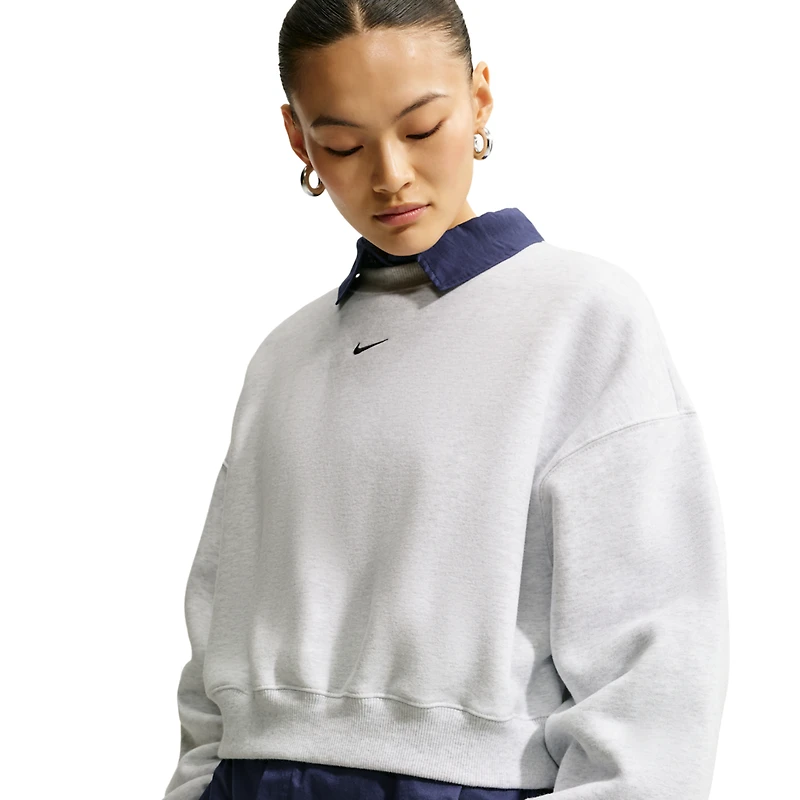 Nike Studio Fleece Mid-OS Crop Crew - Women's