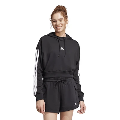 adidas Essentials 3-Stripes French Terry Cropped Hoodie - Women's
