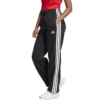 adidas Essentials 3-Stripes Open Hem Fleece Pants - Women's
