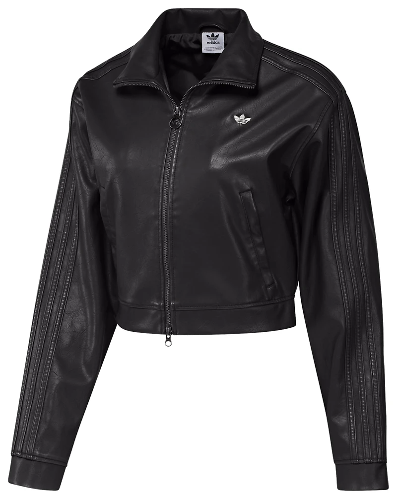 adidas Firebird Crop F/Z Leather Track Top - Women's