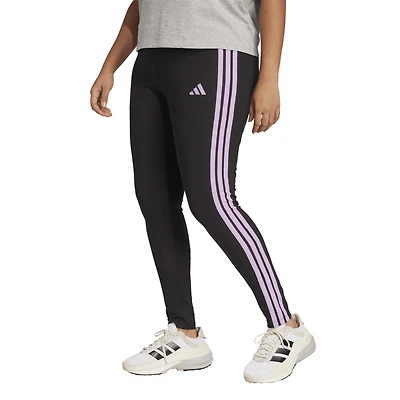 adidas Essentials 3-Stripes Cotton Leggings (Plus Size) - Women's