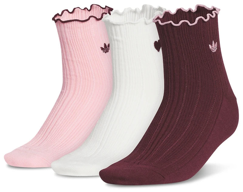 adidas Originals Vday Ruffle Quarter Socks - Youth