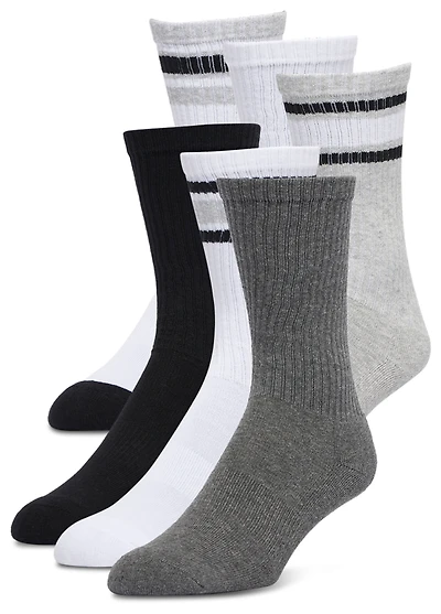 LCKR Basic Striped Crew 6 Pack - Youth
