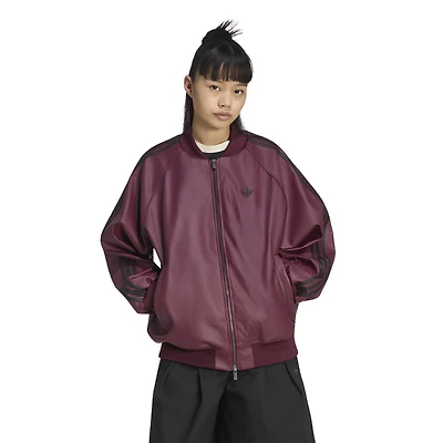 adidas Originals Pleather SST Oversized Track Top - Women's