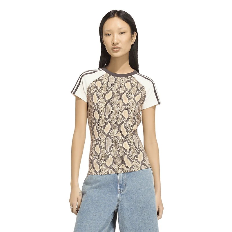 adidas Snake Print Cali T-Shirt - Women's