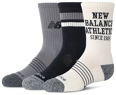 New Balance 3 Pack Lifestyle Varsity Crew Socks - Boys' Grade School