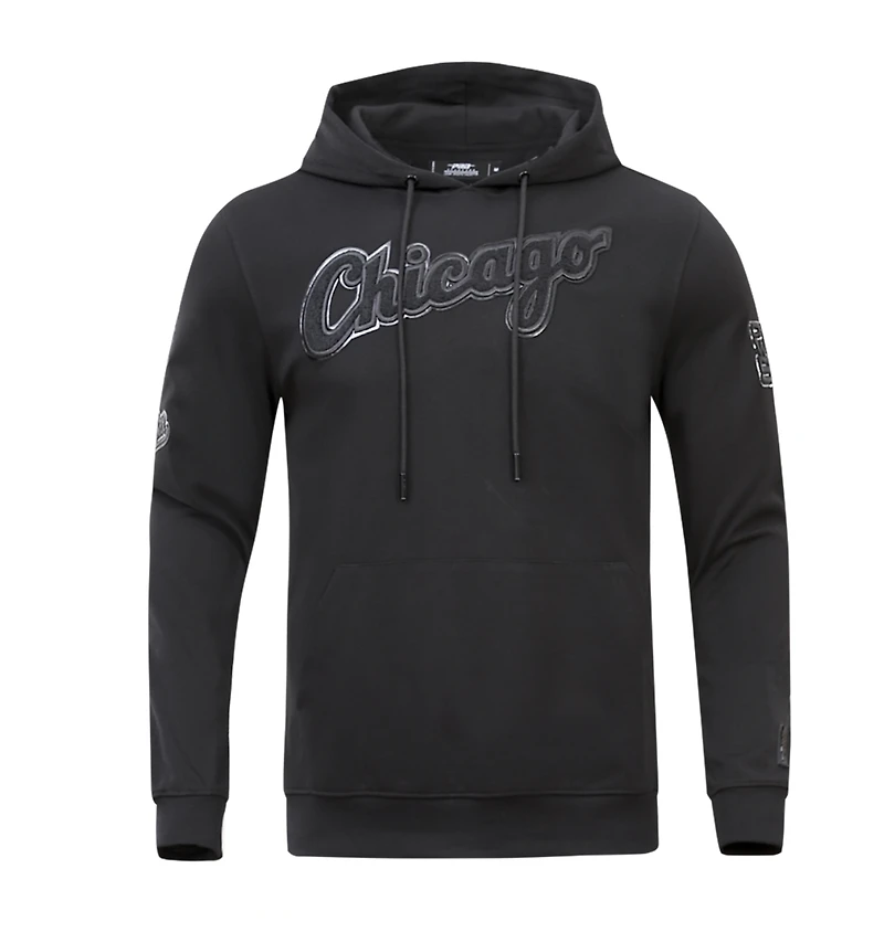 Pro Standard Chicago White Sox Triple Black Dk PO Hoodie - Men's