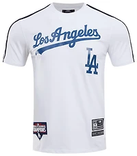 Pro Standard Los Angeles Dodgers Logo Classic Mesh Taping Tee - Men's