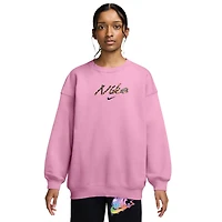 Nike Studio Fleece Oversized Crew - Girls' Grade School