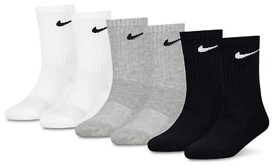 Nike 6 Pack Dri-FIT Performance Basic Crew Socks - Boys' Preschool