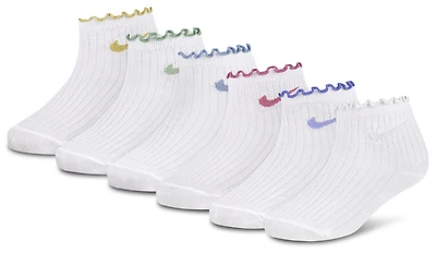 Nike Lettuce Welt 6 Pack Quarter Socks - Youth